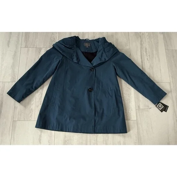 Gallery NWT Teal Women's All Seasons Button Jacket Removable Liner & Hood PS - Picture 8 of 16